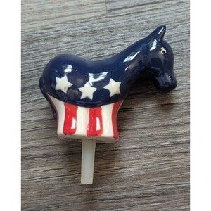 NEW Retired Nora Fleming DEMOCRATIC DONKEY Mini Red White & Blue Flag